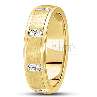 Princess Cut Diamond Wedding Band - view 3 thumbnail