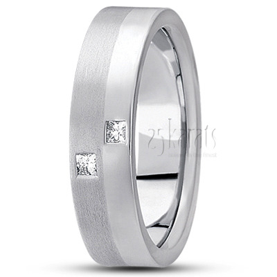 Symmetrical Diamond Wedding Ring - view 2