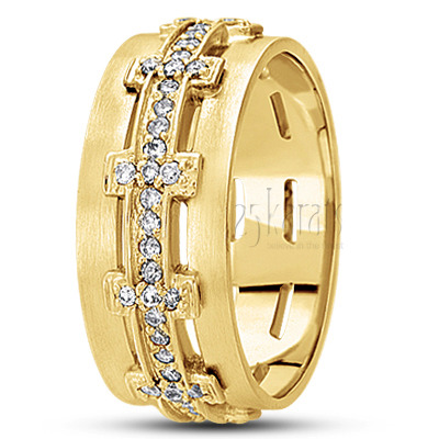 Sturdy Diamond Wedding Ring - view 3
