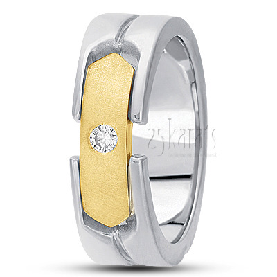 Contemporary Diamond Wedding Band