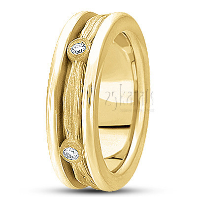 Unique Diamond Wedding Band - view 3 thumbnail