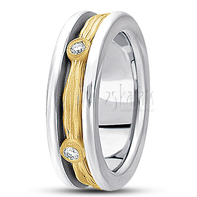 Unique Diamond Wedding Band - view 4