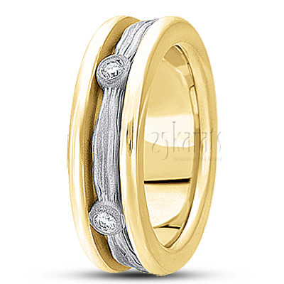 Unique Diamond Wedding Band - main view