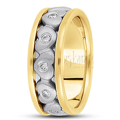 Symmetrical Heart Diamond Wedding Band - view 4