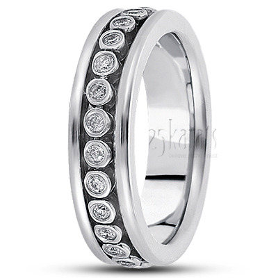 Modern Diamond Wedding Ring 1 - view 2