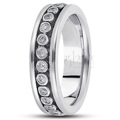 Modern Diamond Wedding Ring 1 - view 2 thumbnail