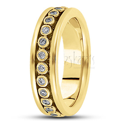 Modern Diamond Wedding Ring 1 - main view