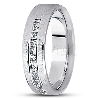 Diamond Classic Princesss Cut Wedding Band - main view