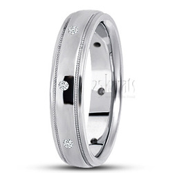 Modern Diamond Wedding Band