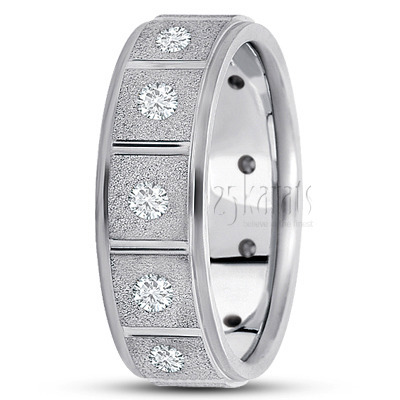 Rectangular Cut Diamond Wedding Band  2 - view 2 thumbnail