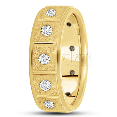 Rectangular Cut Diamond Wedding Band  2 - view 3