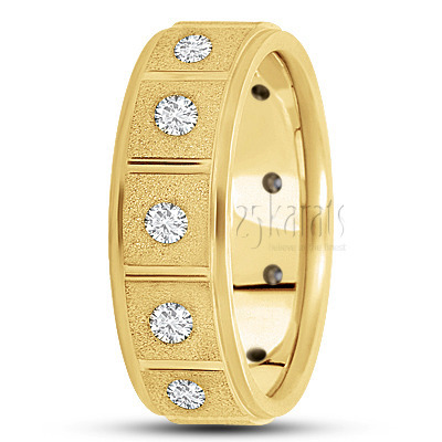 Rectangular Cut Diamond Wedding Band  2 - view 3 thumbnail