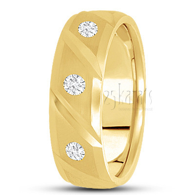 Diagonal Cut Diamond Wedding Band 1 - view 2 thumbnail