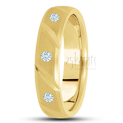 Diagonal Cut Diamond Wedding Band 2 - view 2