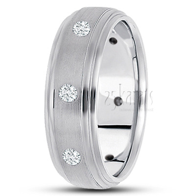 Modern Diamond Wedding Band