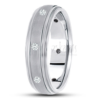 Modern Diamond Wedding Ring 4 - main view thumbnail