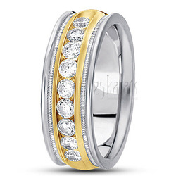 Channel Set Diamond Wedding Band 0.99 ct.tw thumbnail 3