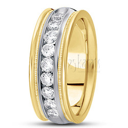 Channel Set Diamond Wedding Band 0.99 ct.tw thumbnail 4