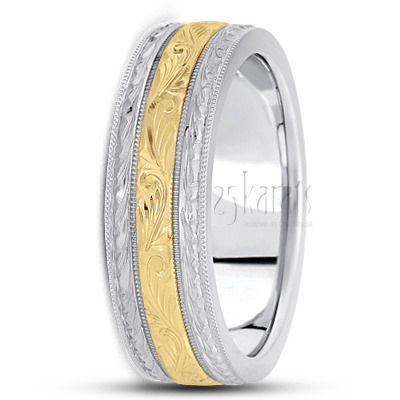 Exquisite Hand Engraved Wedding Ring  - main view thumbnail