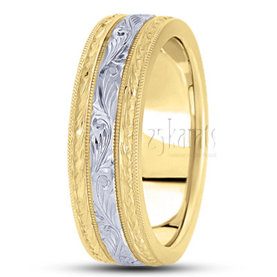 Exquisite Hand Engraved Wedding Ring  - view 7