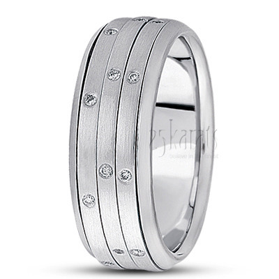Spinning Center Diamond Wedding Band - view 2 thumbnail