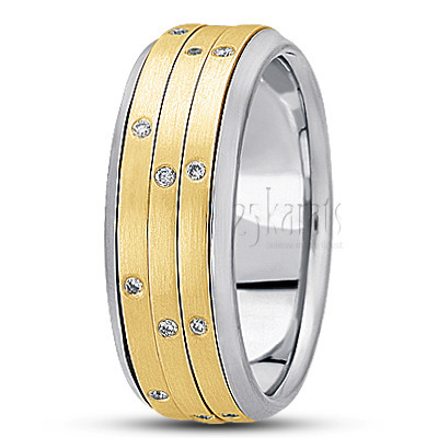 Spinning Center Diamond Wedding Band - main view thumbnail