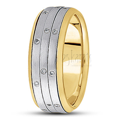 Spinning Center Diamond Wedding Band - view 4