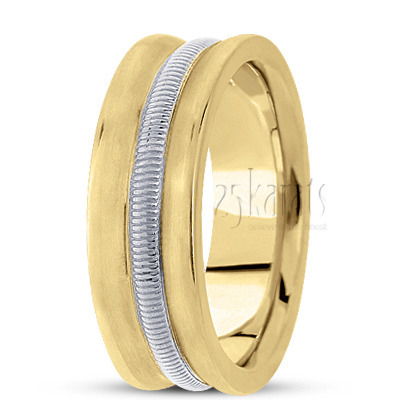 Modern Concave Handmade Wedding Ring  - view 4 thumbnail
