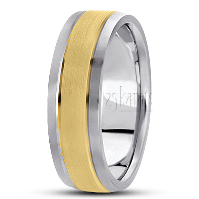 Beveled Edge Basic Designer Wedding Band  - main view