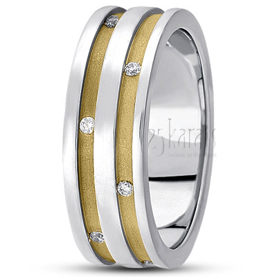 Incised Diamond Wedding Ring 1 - view 4