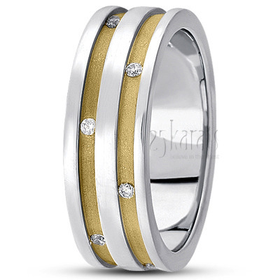 Incised Diamond Wedding Ring 1 - view 4 thumbnail