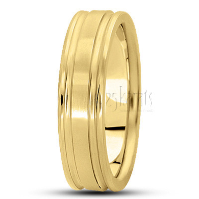 Exquisite Satin Diamond Carved Wedding Band  - view 6 thumbnail