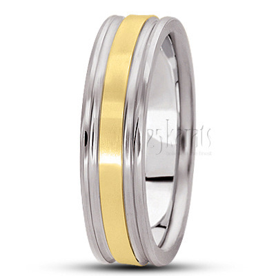 Exquisite Satin Diamond Carved Wedding Band  - view 7 thumbnail