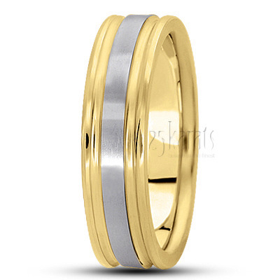 Exquisite Satin Diamond Carved Wedding Band  - view 8 thumbnail