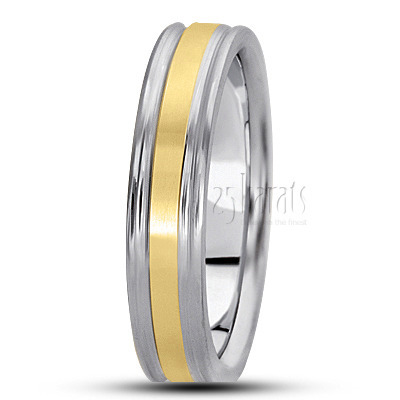Exquisite Satin Diamond Carved Wedding Band  - view 11 thumbnail
