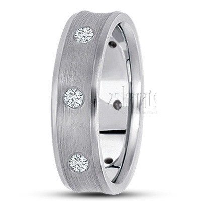 Concave Diamond Wedding Ring - main view