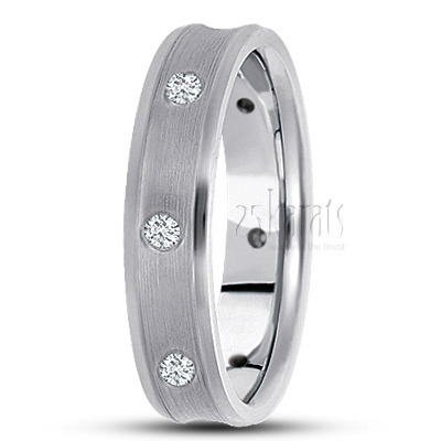 Concave Diamond Wedding Band 1 - main view thumbnail