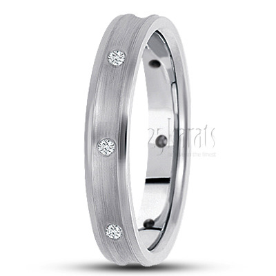 Concave Diamond Wedding Ring 1 - main view