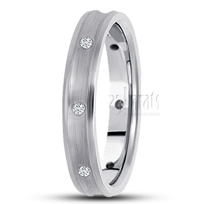 Concave Diamond Wedding Ring 1 - main view thumbnail