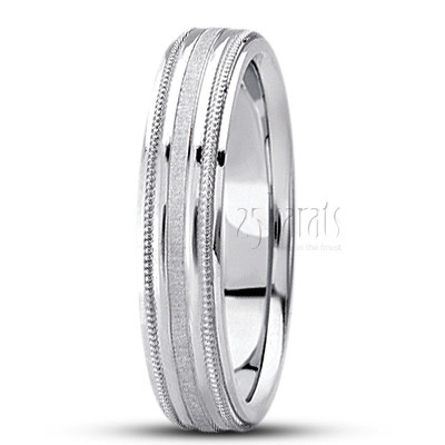 Bright Cut Milgrain Basic Design Wedding Band  - view 6 thumbnail