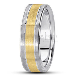 Basic Incised Carved Design Wedding Band 