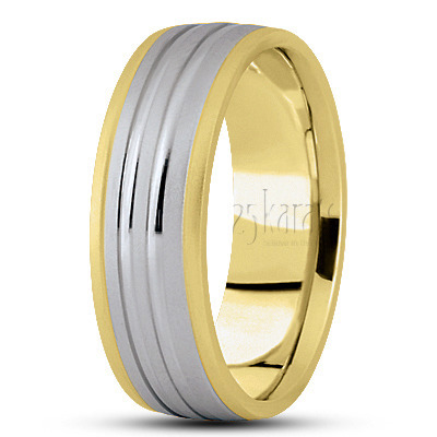 Simple Two Cut Designer Wedding Band - main view thumbnail