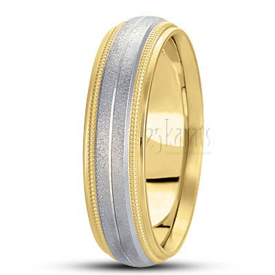 Wire Matte Carved Design Wedding Ring 