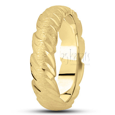 Cross-satin Finished Diamond Cut Wedding Ring  - main view thumbnail