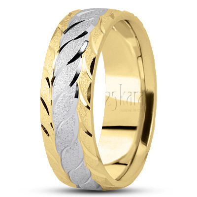 Modern Wire Matte Fancy Design Wedding Ring 