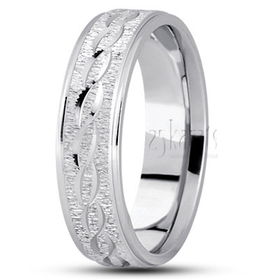 Attractive Carved Design Wedding Ring  - view 2 thumbnail