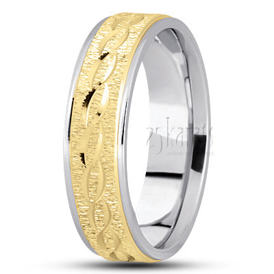 Attractive Carved Design Wedding Ring  - main view thumbnail