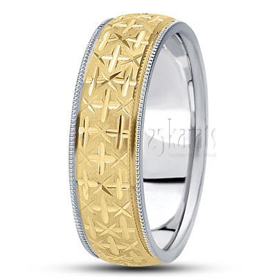 Exquisite Fancy Carved Wedding Band  1 - view 4