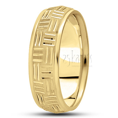 Angled Cut Fancy Design Wedding Ring  - view 3