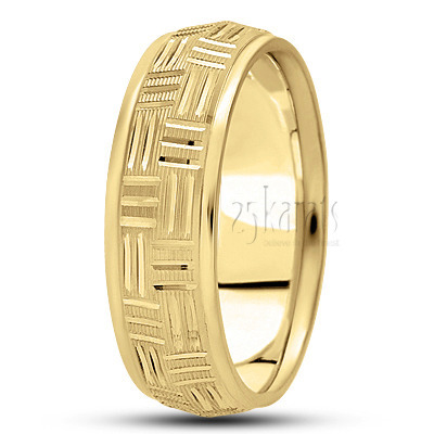 Angled Cut Fancy Design Wedding Ring  - view 3 thumbnail